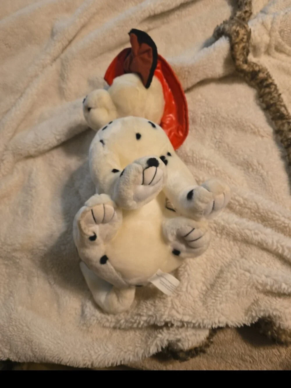 081026 Stuffed Firefighter Dalmatian Dog 14 inches plush. Box 22t